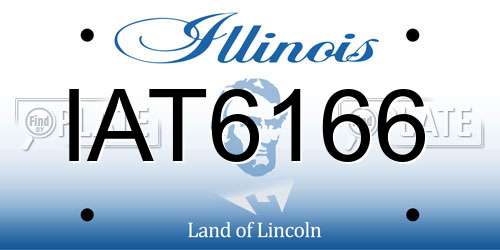 IAT6166 Illinois License Plate