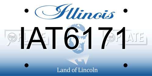 IAT6171 Illinois License Plate