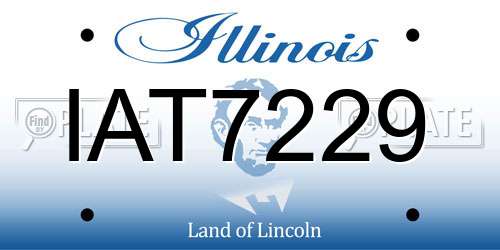 IAT7229 Illinois License Plate