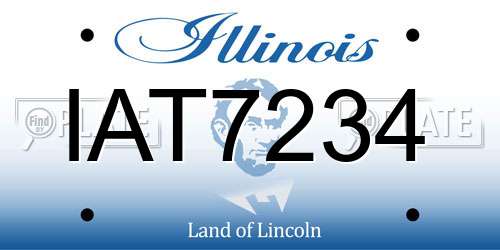 IAT7234 Illinois License Plate