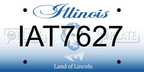 IAT7627 Illinois License Plate