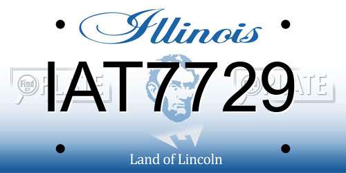 IAT7729 Illinois License Plate