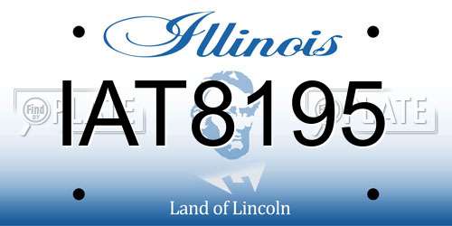 IAT8195 Illinois License Plate