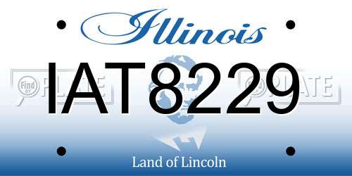 IAT8229 Illinois License Plate