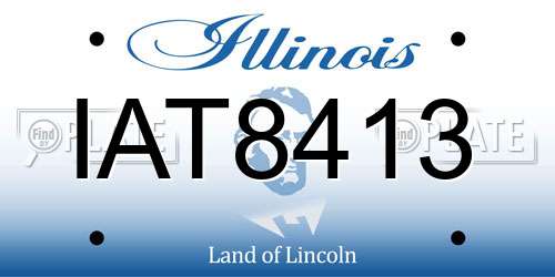 IAT8413 Illinois License Plate