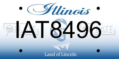 IAT8496 Illinois License Plate