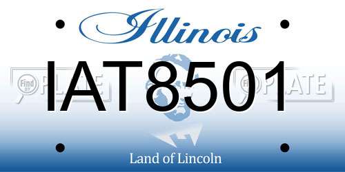 IAT8501 Illinois License Plate
