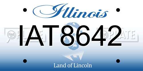 IAT8642 Illinois License Plate