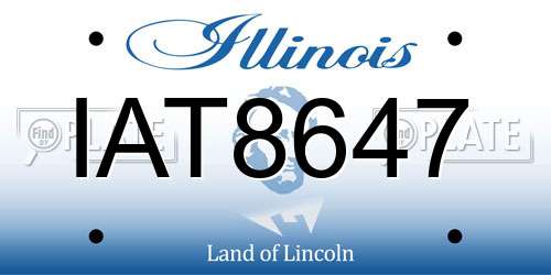 IAT8647 Illinois License Plate