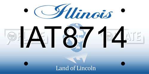 IAT8714 Illinois License Plate