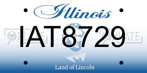 IAT8729 Illinois License Plate