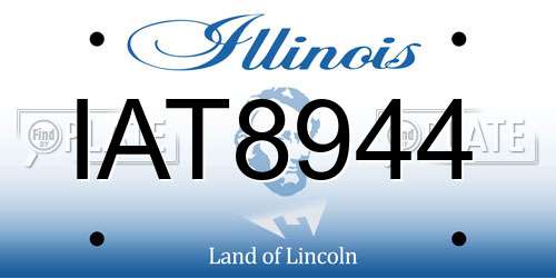 IAT8944 Illinois License Plate