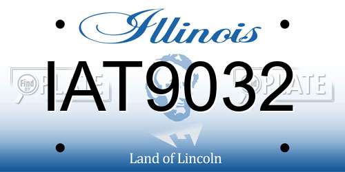 IAT9032 Illinois License Plate