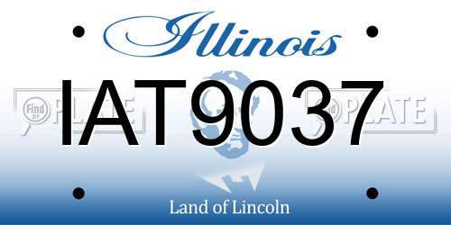 IAT9037 Illinois License Plate