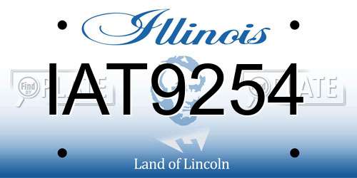 IAT9254 Illinois License Plate