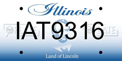 IAT9316 Illinois License Plate