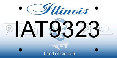 IAT9323 Illinois License Plate