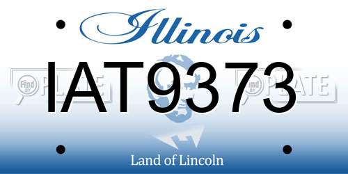 IAT9373 Illinois License Plate