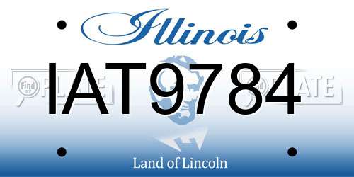 IAT9784 Illinois License Plate