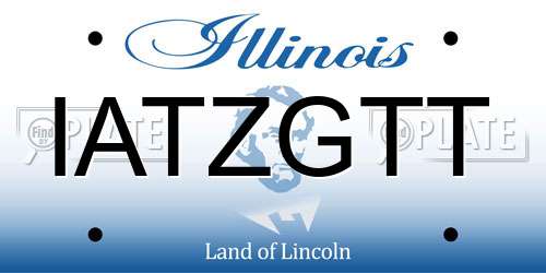 IATZGTT Illinois License Plate