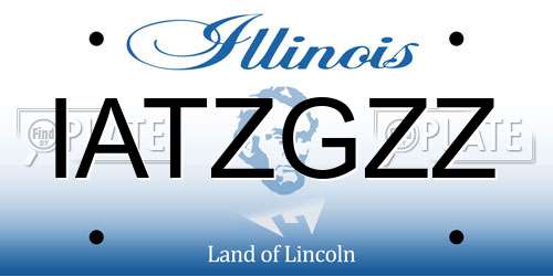 IATZGZZ Illinois License Plate