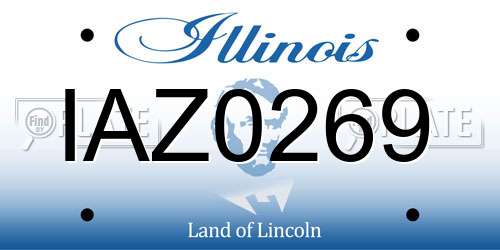 IAZ0269 Illinois License Plate