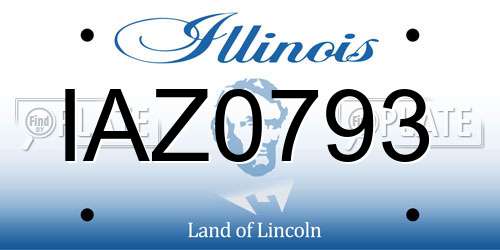 IAZ0793 Illinois License Plate