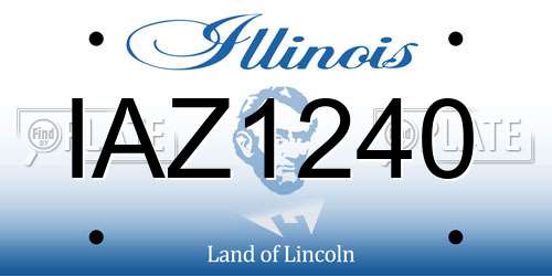 IAZ1240 Illinois License Plate