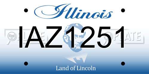 IAZ1251 Illinois License Plate