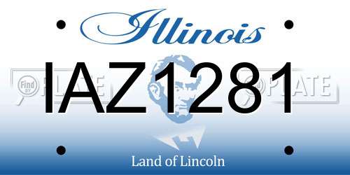 IAZ1281 Illinois License Plate
