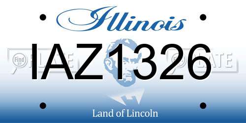 IAZ1326 Illinois License Plate