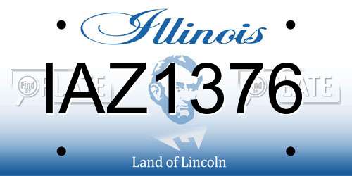IAZ1376 Illinois License Plate