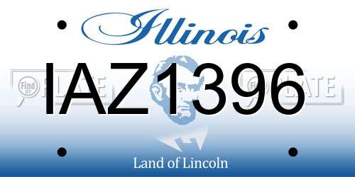 IAZ1396 Illinois License Plate