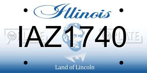 IAZ1740 Illinois License Plate