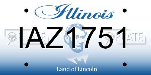 IAZ1751 Illinois License Plate