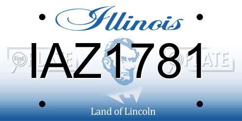 IAZ1781 Illinois License Plate