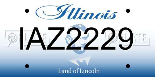 IAZ2229 Illinois License Plate