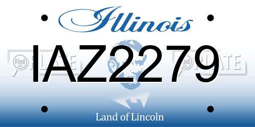 IAZ2279 Illinois License Plate