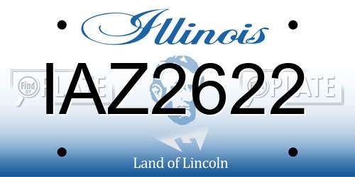 IAZ2622 Illinois License Plate