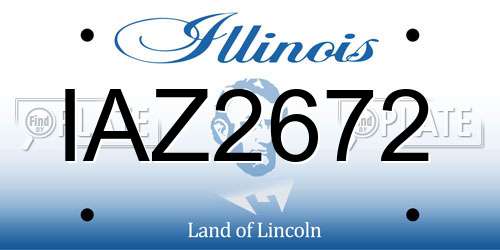 IAZ2672 Illinois License Plate