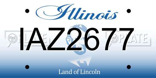 IAZ2677 Illinois License Plate
