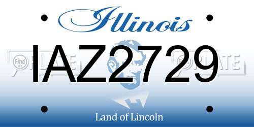 IAZ2729 Illinois License Plate