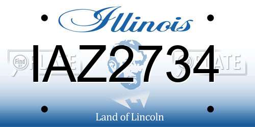 IAZ2734 Illinois License Plate