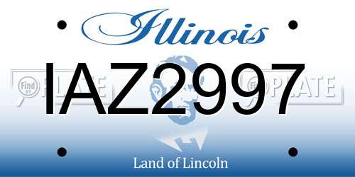 IAZ2997 Illinois License Plate