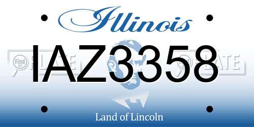 IAZ3358 Illinois License Plate