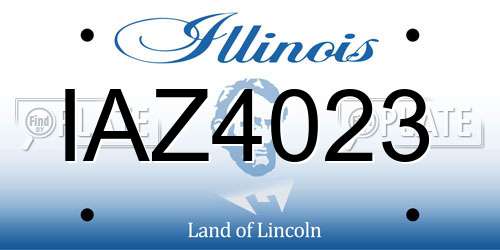 IAZ4023 Illinois License Plate