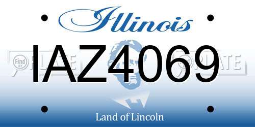 IAZ4069 Illinois License Plate