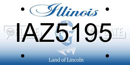 IAZ5195 Illinois License Plate