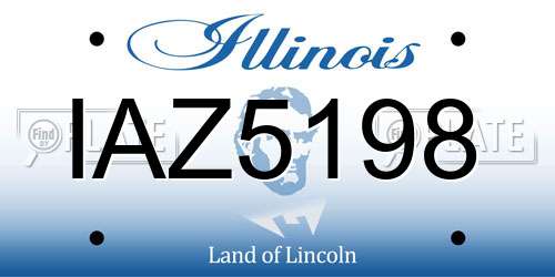 IAZ5198 Illinois License Plate