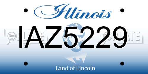 IAZ5229 Illinois License Plate